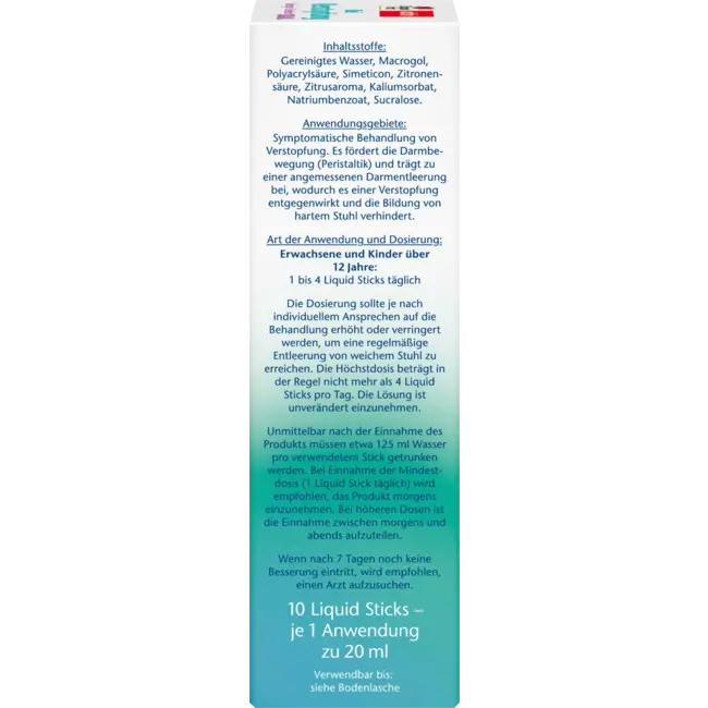 Doppelherz Liquid Sticks Bij Verstopping 10 St. 200 ml