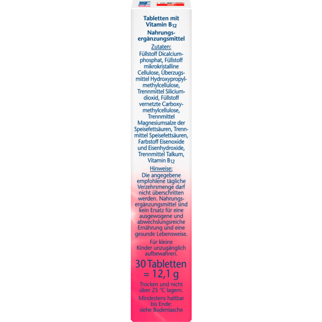 Doppelherz Vitamine B12 500µg Mini Tablet 30 St 12.1 g