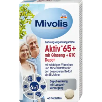 Mivolis Mivolis Actief 65+ Met Ginseng + Q10 Depot 60 St.