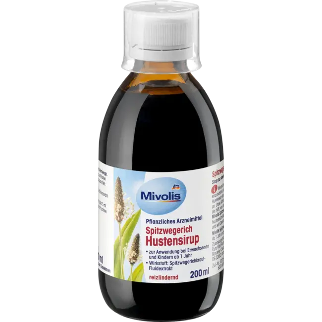Mivolis Puntige Weegbree Hoestsiroop 200 ml