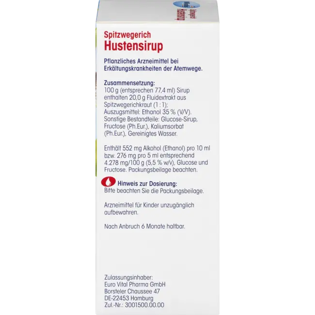 Mivolis Puntige Weegbree Hoestsiroop 200 ml