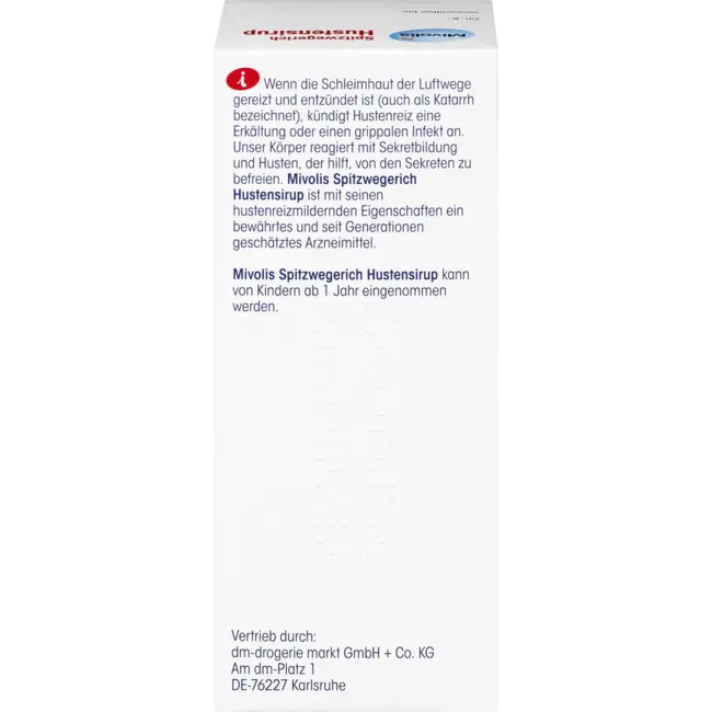 Mivolis Puntige Weegbree Hoestsiroop 200 ml