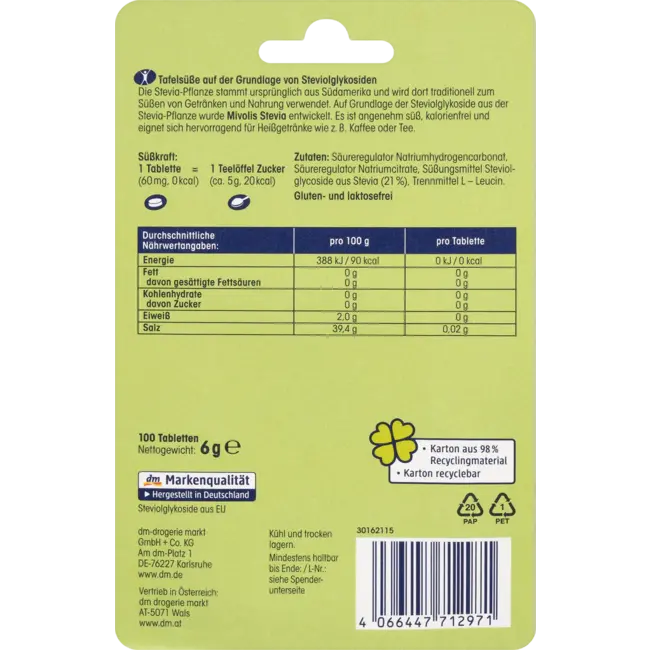 Mivolis Stevia Tablet 100 St. 100 St