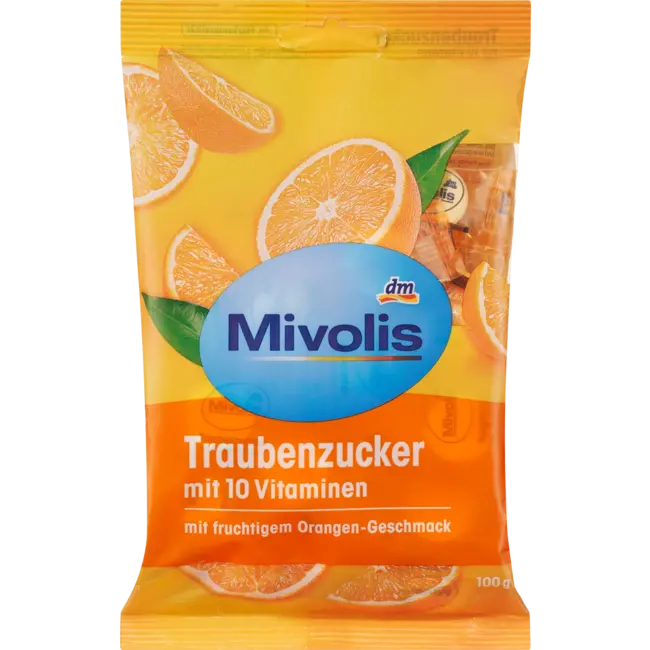 Mivolis Druivensuiker, Sinaasappel Met 10 Vitaminen 100 g