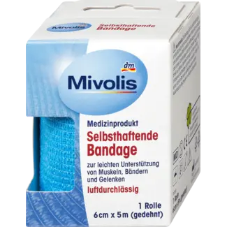 Mivolis Mivolis Zelfklevende Bandage, 6 Cm X 5 M (uitgerekt), 1 Rol