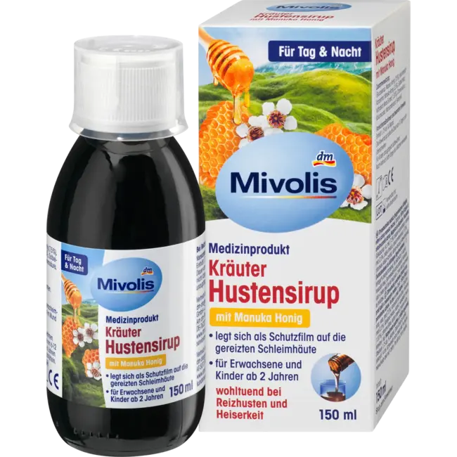 Mivolis Kruiden Hoestsiroop Met Manuka Honing 150 ml