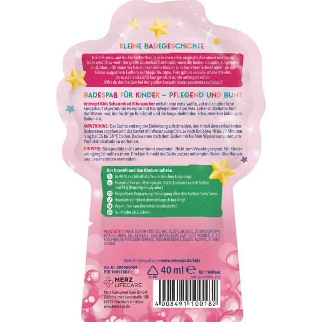 tetesept Kinder Badespaß Bubbelbad Elfenmagie 40 ml