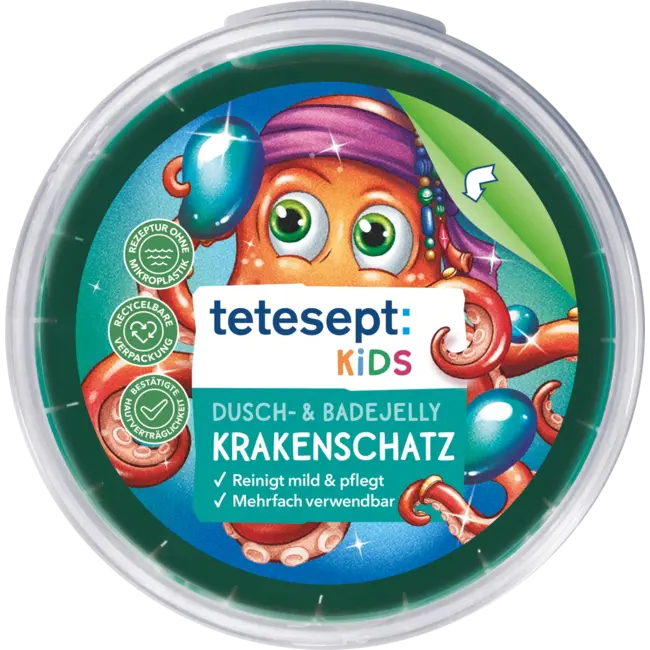 tetesept Kinderbadadditief Douche- En Badjelly Octopusschat 100 g