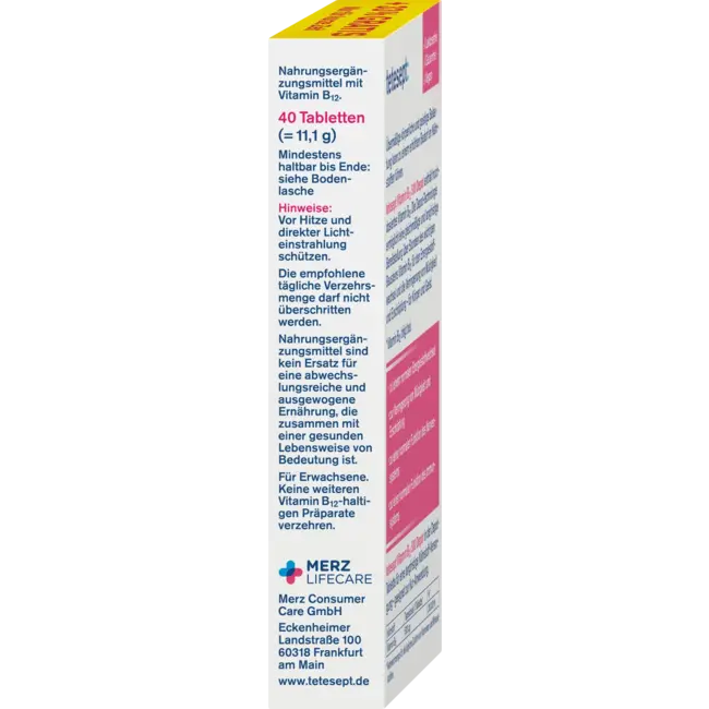 tetesept Vitamine B12 Depot 500µg Tabletten 40 St 8.3 g