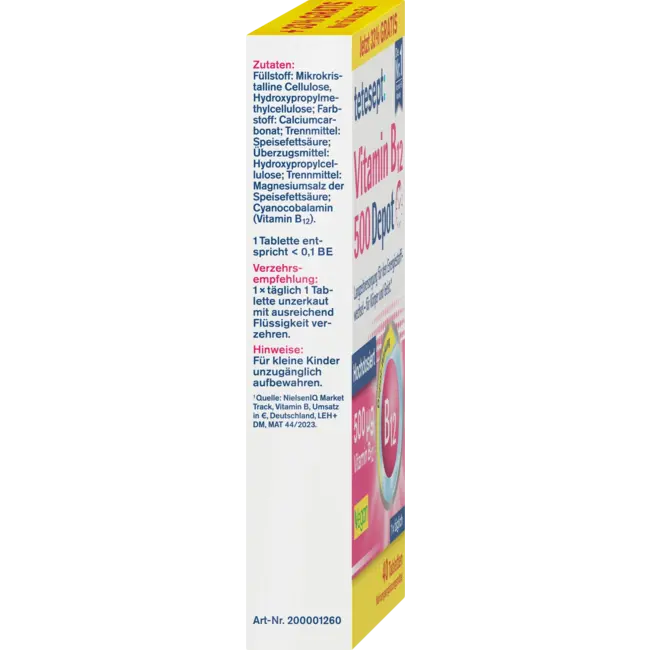 tetesept Vitamine B12 Depot 500µg Tabletten 40 St 8.3 g