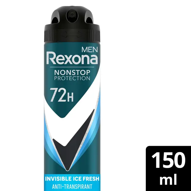 Rexona men Antitranspirant Deospray Nonstop Protection Onzichtbaar Ice Fresh 150 ml
