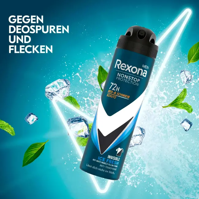 Rexona men Antitranspirant Deospray Nonstop Protection Onzichtbaar Ice Fresh 150 ml