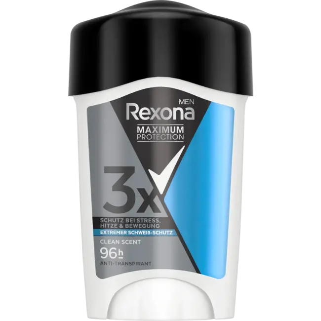Rexona men Antitranspirant Deocreme Men Maximum Protection Clean Geur 45 ml