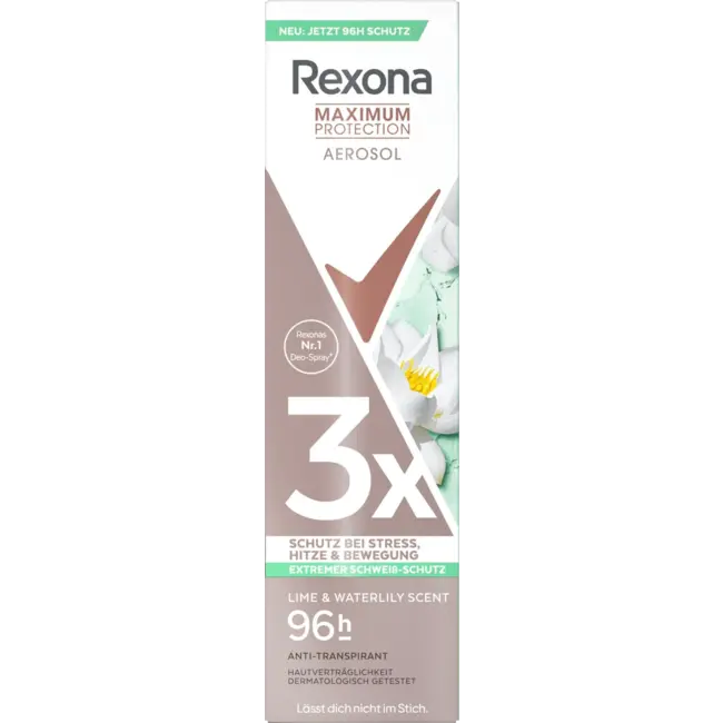 Rexona Antitranspirant Deospray Maximale bescherming Kalk- en waterleliegeur 150 ml