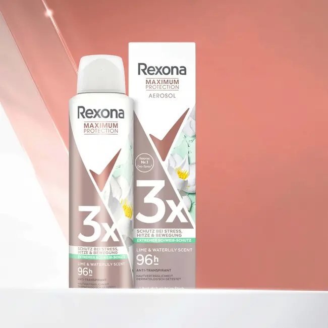 Rexona Antitranspirant Deospray Maximale bescherming Kalk- en waterleliegeur 150 ml