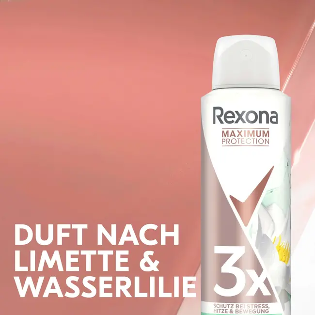 Rexona Antitranspirant Deospray Maximale bescherming Kalk- en waterleliegeur 150 ml