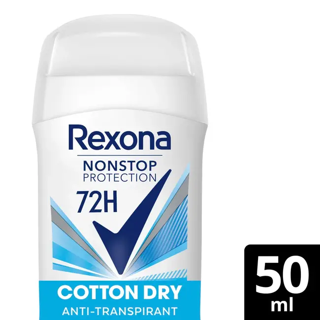 Rexona Anti-transpirant Deostick Non-stop bescherming Katoen droog 50 ml