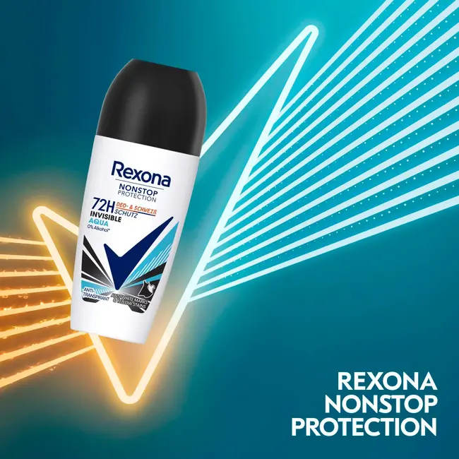 Rexona Antitranspirant Deo Roll-on Non-stop Bescherming Onzichtbaar Aqua 50 ml