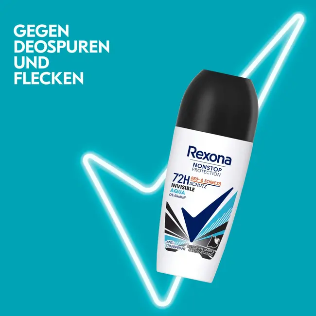 Rexona Antitranspirant Deo Roll-on Non-stop Bescherming Onzichtbaar Aqua 50 ml