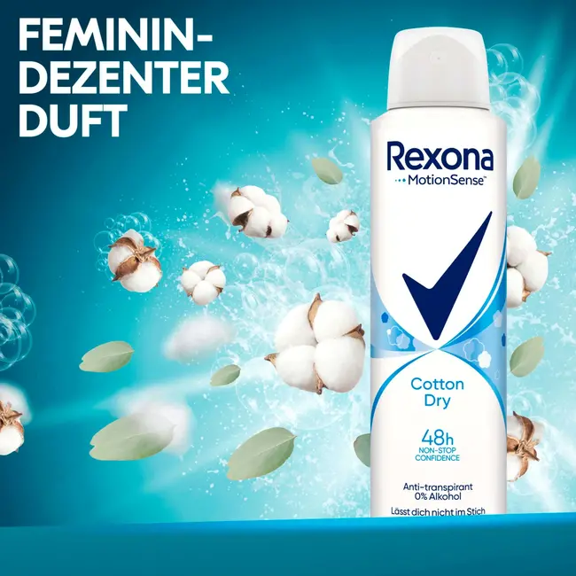 Rexona Antitranspirant Deospray katoen droog 150 ml