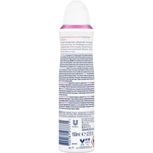 Dove Deodorantspray met rozengeur & zinkcomplex 150 ml