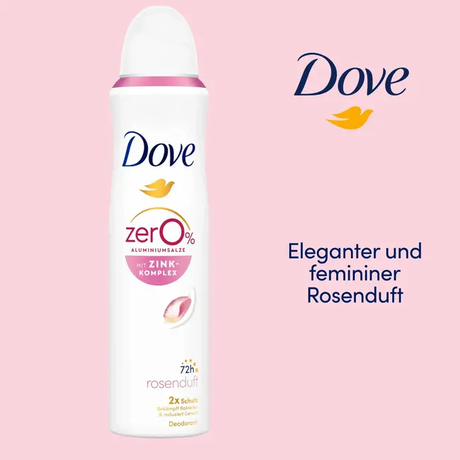 Dove Deodorantspray met rozengeur & zinkcomplex 150 ml