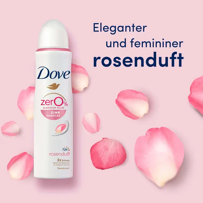 Dove Deodorantspray met rozengeur & zinkcomplex 150 ml