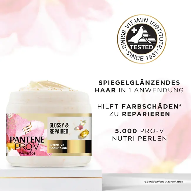 PANTENE PRO-V Haarmaske wonderen Kleur Glans Glanzend & Gerepareerd 300 ml