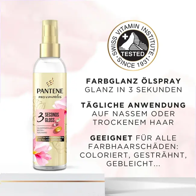 PANTENE PRO-V Haarbehandelingswonderen 3 seconden glans, haaroliespray 145 ml