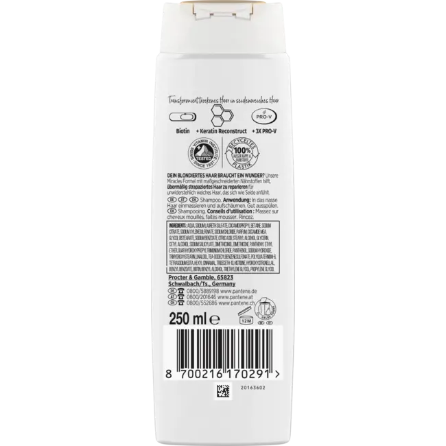 PANTENE PRO-V Shampoo-wonderen Zijdeachtig en stralend 250 ml