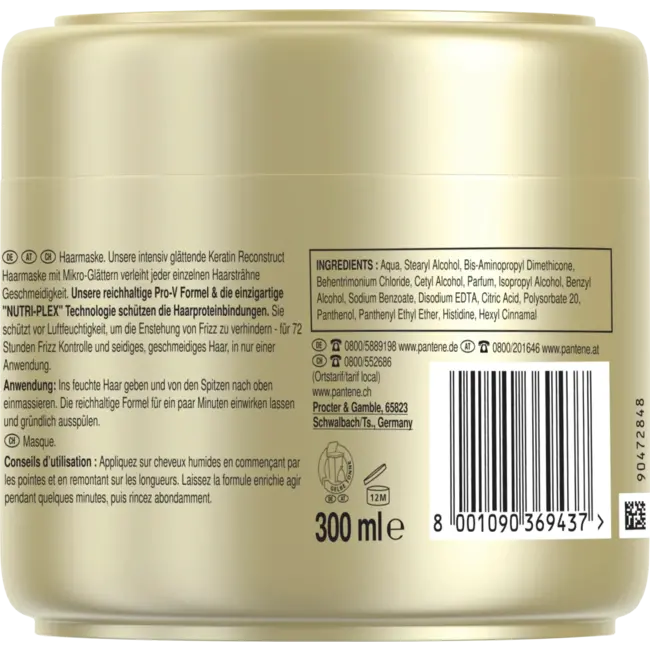 PANTENE PRO-V Haarbehandeling Glad en zijdeachtig intensief masker 300 ml