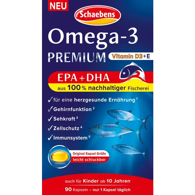 Schaebens Omega-3 Premium Visolie Capsules 70st