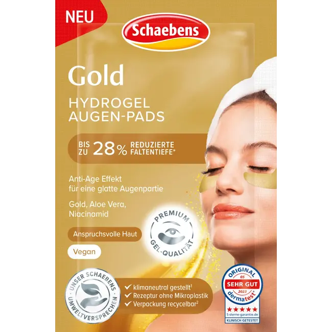 Schaebens Oogpads Hydrogel Goud (1 paar) 2 St