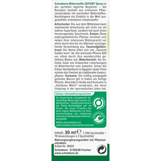 Schaebens Bitterstoffen Instant Spray 30 ml