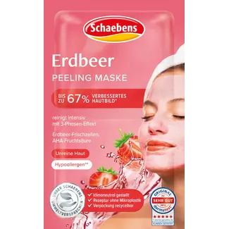 Schaebens Schaebens Gezichtsmasker Peeling Aardbei (10 St. X2x6 Ml)