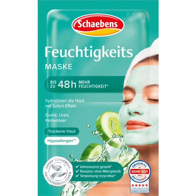Schaebens Gezichtsmasker Vocht Onmiddellijke Werking (2 X 5 Ml) 10 ml