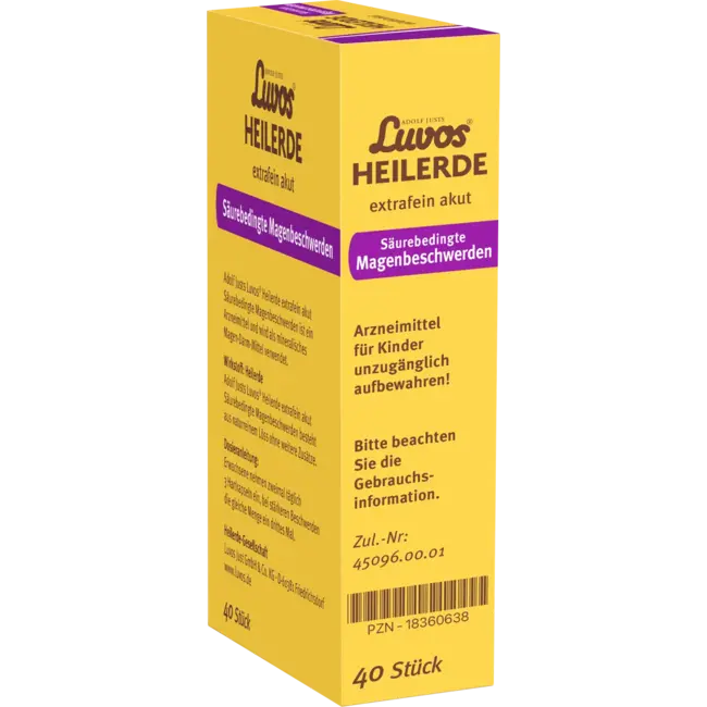 Luvos Heilerde Genezende Klei Capsules Extra Fijn Acuut Maagzuur 40 St