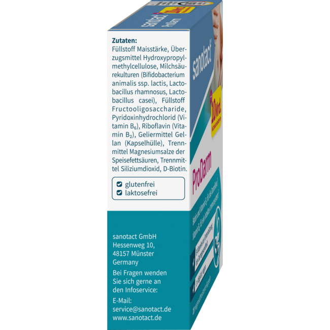 sanotact Prodarm + Melkzuurculturen Capsules 20 St. 8 g