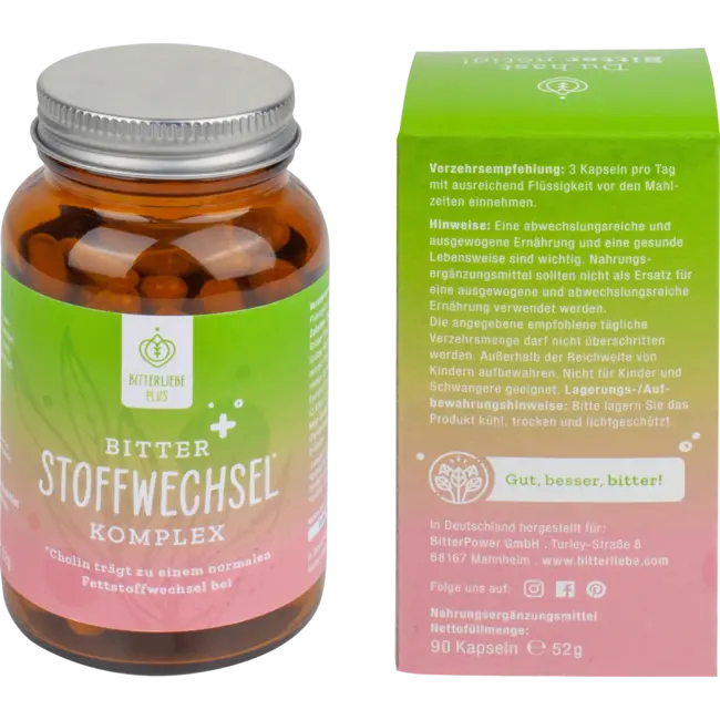 BitterLiebe Stofwisseling Complex Capsules 90 St 52 g