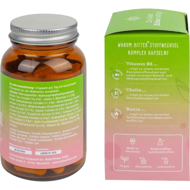 BitterLiebe Stofwisseling Complex Capsules 90 St 52 g
