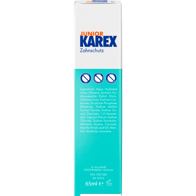 KAREX Tandpasta Kids Junior, Fluoridevrij Vanaf 6 Jaar 65 ml