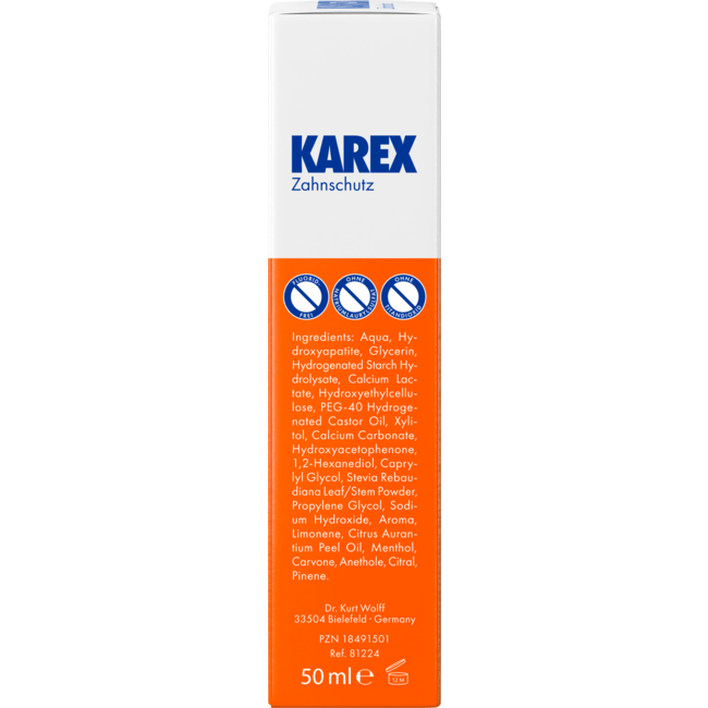 KAREX Tandbeschermingsgel, Vanaf 0 Jaar, Fluoridevrij 50 ml