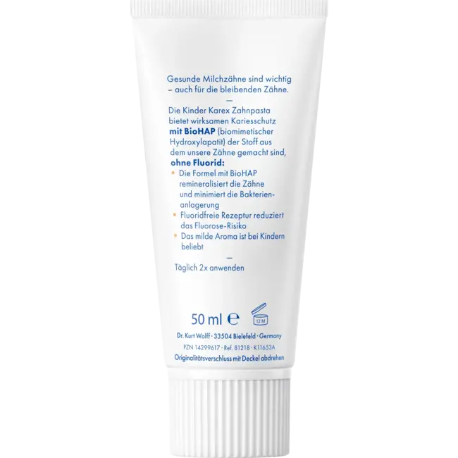 KAREX Tandpasta Kinderen, Tot 6 Jaar Fluoridevrij 50 ml