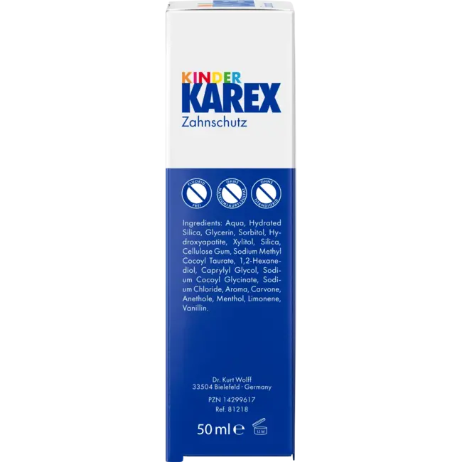 KAREX Tandpasta Kinderen, Tot 6 Jaar Fluoridevrij 50 ml