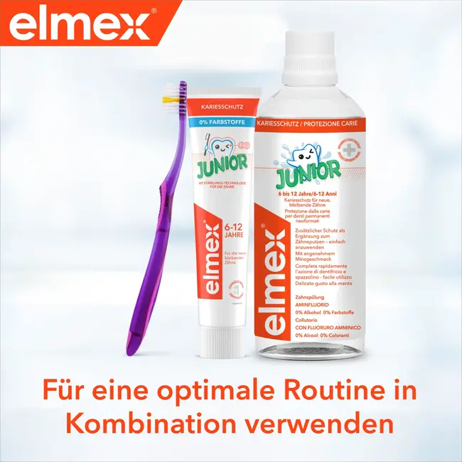 elmex Tandpasta Kinderen Junior, 6 Tot 12 Jaar 75 ml