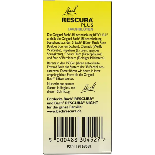 Bach RESCURA PLUS Bachbloesems Mentale Balans Druppels 10 ml