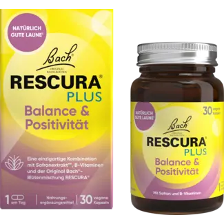 Bach RESCURA PLUS Bach RESCURA PLUS Evenwicht & Positiviteit Bachbloesemcapsules