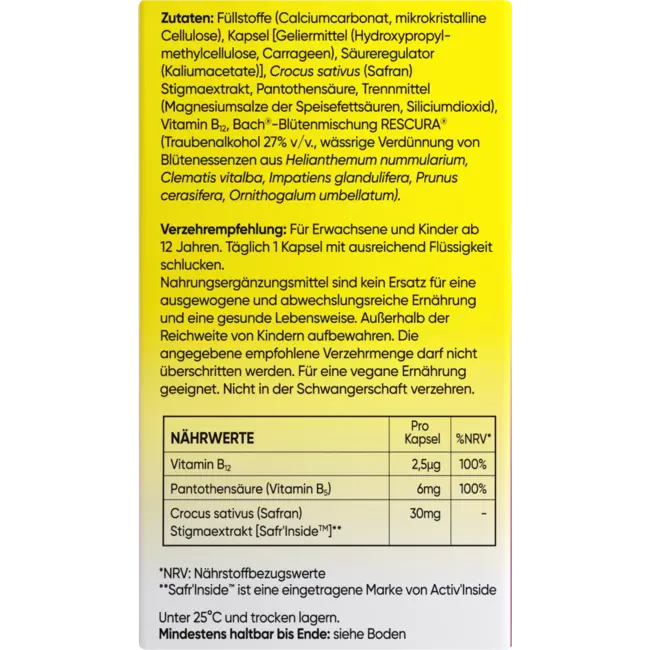 Bach RESCURA PLUS Evenwicht & Positiviteit Bachbloesemcapsules 30 St