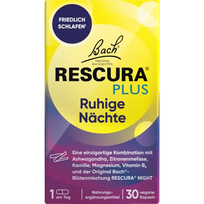 Bach RESCURA PLUS Rustige Nachten Bachbloesemcapsules 30 St