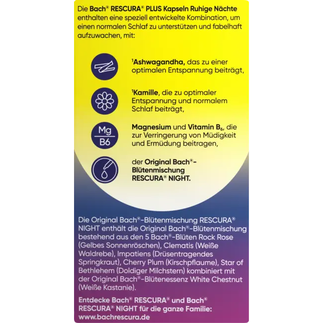 Bach RESCURA PLUS Rustige Nachten Bachbloesemcapsules 30 St